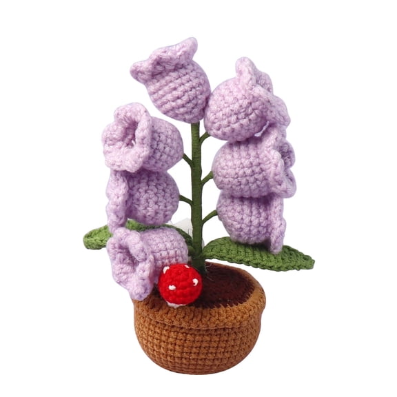 Mnhhatv Handmade Crochet Flower Lamp, Soft Yarn Table Décor, Warm Night Light for Bedroom, Office, or Living Room, Ideal Gift for Moms, Girlfriends, or Handmade Décor Enthusiasts