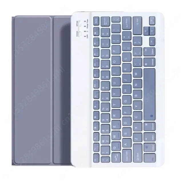 For Lenovo Tab M11 Case TB330FU Tablet Keyboard Case Silicon Case for Xiaoxin Pad 2024 11 inch Russian Spanish Keyboard Cover lavender Turkish