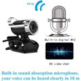 thumbnail image 2 of ZOUSSIQI Clip-on Webcam Microphone(30fps), 360° Rotating Stand Built-in Microphone,Camera for Computer Laptop Multi-Compatible Video Conferencing Online Lessons and Streaming CA919-14041, 2 of 9