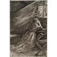 thumbnail image 2 of Sir John Everett Millais 11x14 Black Ornate Wood Framed Double Matted Museum Art Print Titled: Irene (1862), 2 of 5