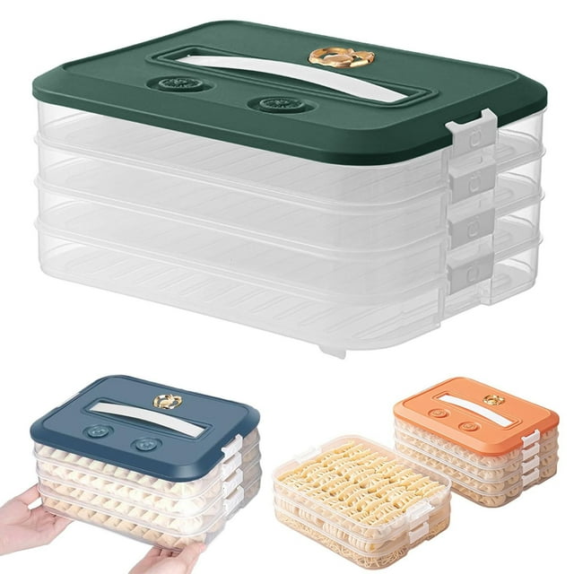 Storage Containers Plastic Cookie Containers Stackable Cookie Dumpling Storage Box Containers with Lids Airtight Leftover Storage Food Storage Meal Prep Food Containers Freezer Storage Lunch Storage