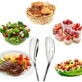 thumbnail image 3 of Stainless Steel Salad Tongs, Kitchen Tongs, Stainless Steel Serving Tongs, Scissor Salad Tongs, Buffet Tongs, for Salad, Bread, Cake, Buffet, Miscellaneous Snacks, 3 of 5