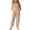 Khaki, variant on Girls Casual Wide Leg Romper Polka Dot Print Square Collar Sleeveless with Front Pockets Stylish Loose Fit One Piece Jumpsuit Black 5 Years-6 Years