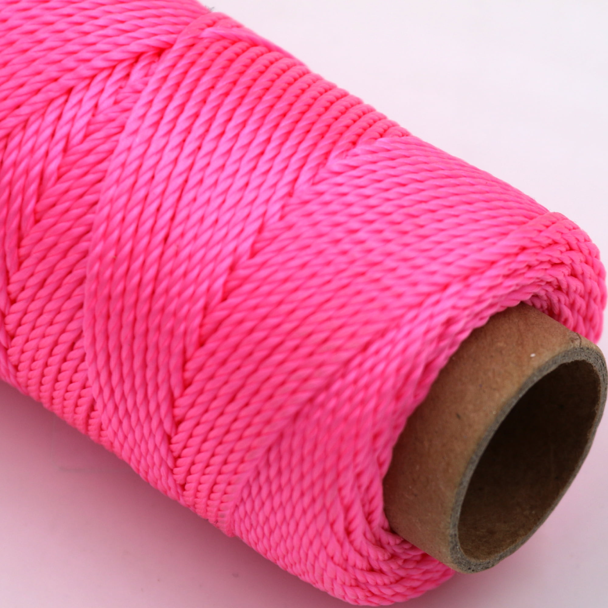 Construction 1000-Feet Twisted Nylon Pink String Line Lacing Twine