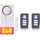 thumbnail image 1 of Alarma para puertas y ventanas Yjmei: alarma antirrobo inalámbrica con sonido fuerte de 105 db y luz brillante, fácil de instalar (incluye 1 alarma y 2 controles remotos), 1 of 4