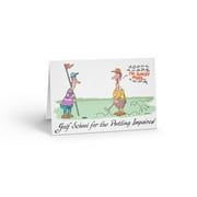 Stonehouse Collection | Funny Golf Course Note Cards | School For The Putting Impaired Funny Golf Note Card | 10 Boxed Golf Cards & Envelopes