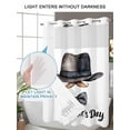 thumbnail image 4 of No Hook Cloth Fabric Shower Curtain with Snap in Liner, Happy Father's Day Waterproof Shower Curtains Set with See Through Top Window, Bow Beard Funny Decor Bath Curtains Shower 48"x72", 4 of 6
