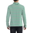 thumbnail image 3 of Camiseta de cuello alto a rayas INSPIRE CHIC para hombre, de manga larga, pulóver, camiseta a rayas 2XL verde y blanca, 3 of 6