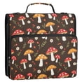 thumbnail image 5 of FORMRS Zipper Binder with Shoulder Strap 2-inch Ring 500 Sheet Capacity File Bag, Brown Mushroom Pattern, 5 of 5