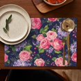 thumbnail image 5 of Pioneer Flower Floral Print Pattern Summer Placemats Table Placemats Set Of 4-Linen Kitchen Washable Placemats Table Mats 12x18 Inch Non-Slip Heat Resistant, 5 of 6