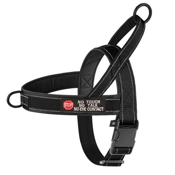 Reflective Dog Harness No Pull Military Tactical Pug Puppy Harnesses with Sticker Padded Pet Vest for Small Medium Large Dog ShopWise Round Bodega Aurrera en linea