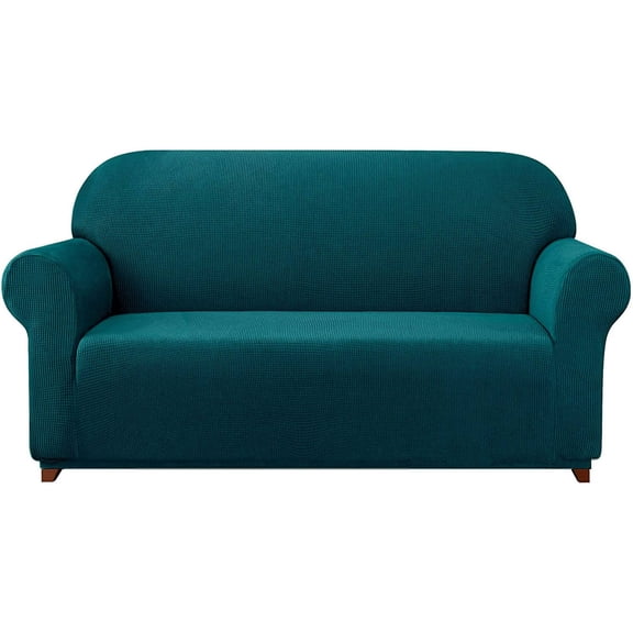 suxuMhao Slipcovers, 1 Piece 2-Seater Stretch Couch Covers, Premium Stretch Sofa Cover Fit Most Standard 2-Seater Couches,Use for Living Room/Home,Couch Cover to Protect Furniture, Blue Green