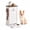 White Single Door, variant on Dog Feeding Station with Storage, Dog Food Cabinet with 2 Feeding Bowls, Flip-Top Pet Storage Cabinet, Pet Food Holder for Dog and Cat