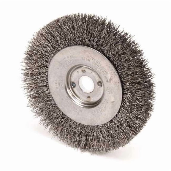 Weiler Crimped Wire Wheel Wire Brush, Threaded Arbor 96008