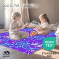 thumbnail image 4 of ODIKA 8'x10' Machine Washable Non-Slip Area Rug, Mermaid Scales Seahorse Jellyfish Mystical Underwater High Traffic Rug, Purple, 701893, 4 of 5