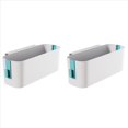 thumbnail image 1 of 2X Étagère de Chevet avec Poches, Support de Rangement pour Télécommandes, Chargeur de Cellulaire, Accessoires de Salle de Bain, 2 x Support de Rangement, Vert et Blanc, 1 of 5