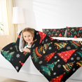 thumbnail image 4 of Manfei Christmas Tree Bedding Comforter Set 2pcs for Kids Children,Xmas Snowflakes Twin Comforter Sets Microfiber,Festival Theme Breathable Bedding Set,Lightweight Room Decor,Reversible, 4 of 8