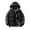 Black, variant on Coats For Mens Padded Coat Winter Youth Short Thick Warm Casual Hooded Coat