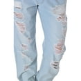 thumbnail image 2 of G-Style USA Women's Destructed Denim Jogger Jean Pants RJJ328 - Light Blue - 3X-Large, 2 of 4