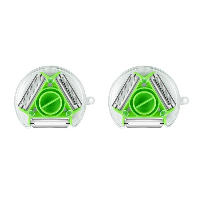 Guardoinrt Trio Set Trancheuse en Acier Inoxydable Broyeur Julienne Multi Peel Zesters Râpe Outil de Cuisine Vert 2Set