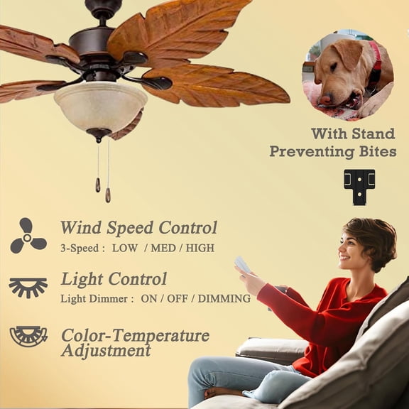 Ceiling Fan Remote Control Kit TX028C-S with 3 Speeds Light Dimmer Color Temperature Change for  Hampton Bay