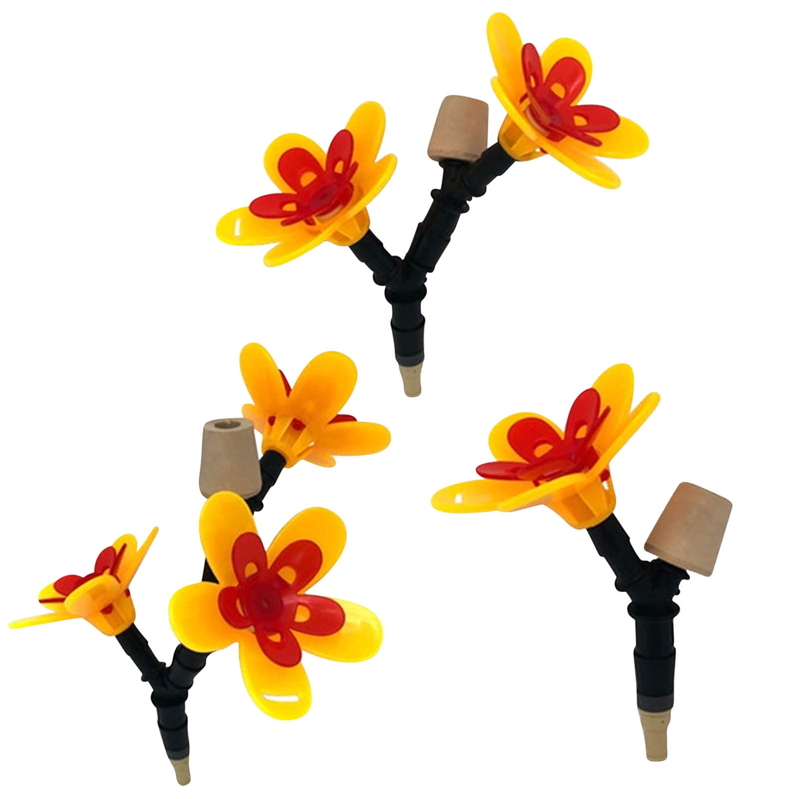 Fmbmuo Compact Bird Feeders Pressure-Mounted Splashproof Window Feeders, Yellow Plastic Wild Bird Feeders Gifts for Mom Dad