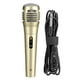 thumbnail image 1 of Micrófono con cable dinámico, Micrófono de mano, Karaoke, Micrófono para cantar, Altavoz vocal, dorado Speravity EL4758-01B, 1 of 2