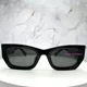 thumbnail image 2 of MIU MIU Sunglasses New Black Acetate Gold Metal Logo Square Cat Eye Authentic, 2 of 6