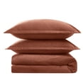 thumbnail image 6 of Brooklyn Loom Matte Cotton Velvet 3-Piece King Comforter Set in Rust, Cotton , Adult, All Season, OEKO-TEX Certified, 6 of 9
