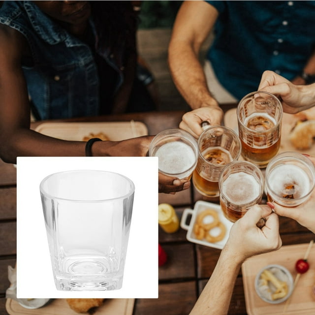 Taza de whisky, 180 ml, acrílico, respetuoso con el medio ambiente, suministros de barra, taza de cerveza, resistente y resistente