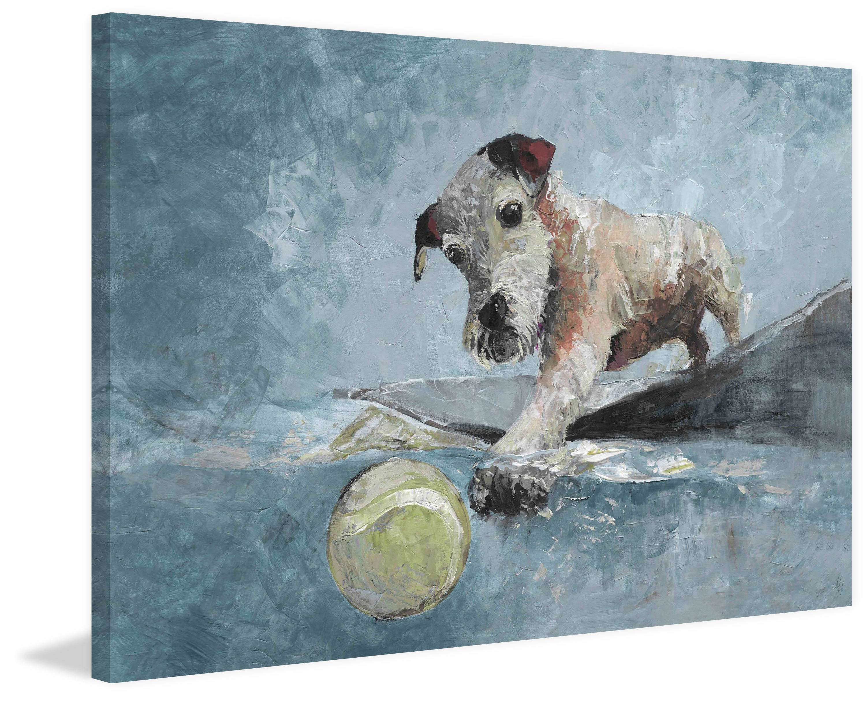 Marmont Hill Fetch That Ball Canvas Wall Art