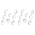 thumbnail image 3 of maskred 8pcs Copper Luster Rust-proof Adjustable Rings For Women Wide Application Classic Open 2Set, 3 of 6