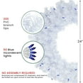 thumbnail image 6 of Northlight Pre-Lit Woodbury White Pine Artificial Christmas Wreath - 24" - Blue Lights, 6 of 7