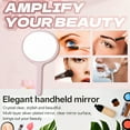 thumbnail image 2 of RAGUPEL 4Pcs Hand Mirrors with Handle,Circle Shaped Mirror 4.3"*2.6"*0.4" Handheld Mirror with Handle,Glass Mirror with Aluminum Backing Hand Mirrors with Handle,Mix3, 2 of 7