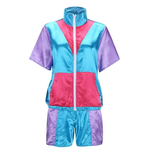 80s 70s Clothing Women's Short Retro Party Performance Outfit Carnival Disco Jacket Pants Set