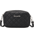 thumbnail image 4 of Red Diamond Quilted Mini Square Bag - PU Leather Crossbody/Single Shoulder Camera Purse with Fashionable Hardware Nameplate, Compact 20*6*12cm Size, Lightweight 100g, Spacious Main Compartment for, 4 of 6