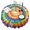 Tie Dye Color, variant on Tie Dye Color Burst Pattern Round Tablecloth 60"x60",Wrinkle Wipeable Table Cloth for Kitchen Dining Room Picnic Patio Party