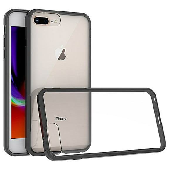 Tough Shield Snap-on Transparent Hybrid Case for iPhone 8 Plus / 7 Plus - Black