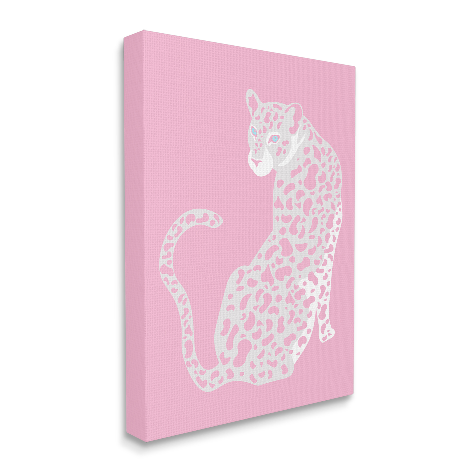 Stupell Industries Pink Modern Leopard Cheetah Portrait Piercing Gaze Graphic Art Gallery Wrapped Canvas Print Wall Art, Design by Birch&Ink