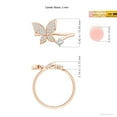 thumbnail image 4 of ANGARA Natural Diamond Butterfly Bypass Ring in 14K Rose Gold for Women (Size-3mm | Color-G | Clarity-VS2) | April Birthstone, Birthday, Anniversary, Jewelry Gift for Women | Natural Diamond Ring, 4 of 9