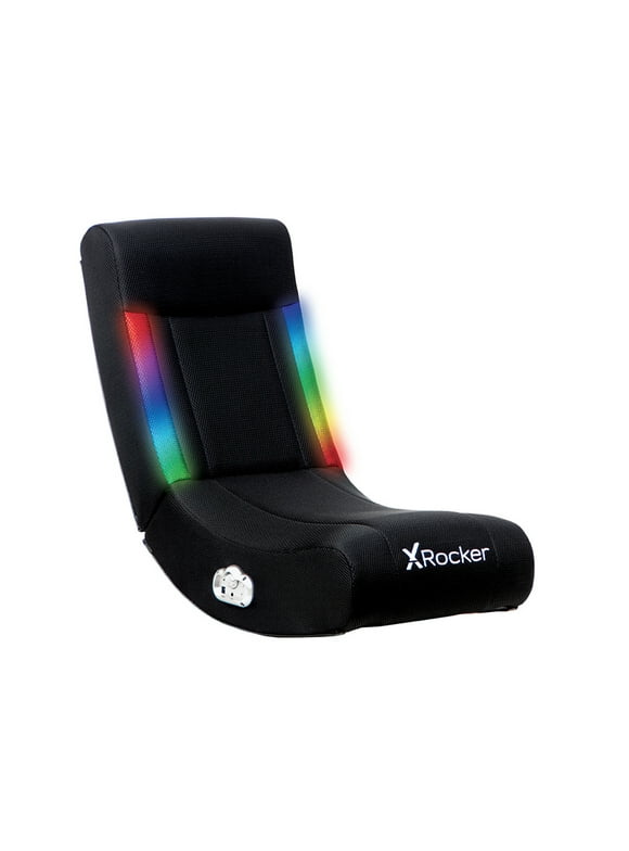 X Rocker Solo RGB Audio Floor Rocker Gaming Chair, Black Mesh 29.33 in x 14.96 in x 24.21 in