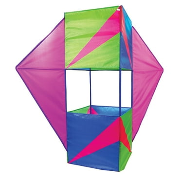 In the Breeze 3368 — Strike Winged Double Box Kite — Easy-Flying, Single-Line Colorful Kite with Two Winged Sides; Kite Line Included