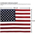 thumbnail image 3 of Sleeping Partners Oversized USA Flag Fleece Throw Blanket, 60 inch x 80 inch Red/White/Blue, 3 of 6