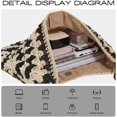 thumbnail image 5 of JKCCZLL Womens Summer Straw Woven Beach Bag Large Bohemian Handmade Crochet Shoulder Tote Purse Vacation Handbag,Black,go out, 5 of 9