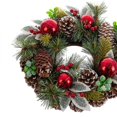 thumbnail image 3 of Advent wreathe Red Green Multicolour Plastic Foam Pineapples 30 x 30 cm, 3 of 4