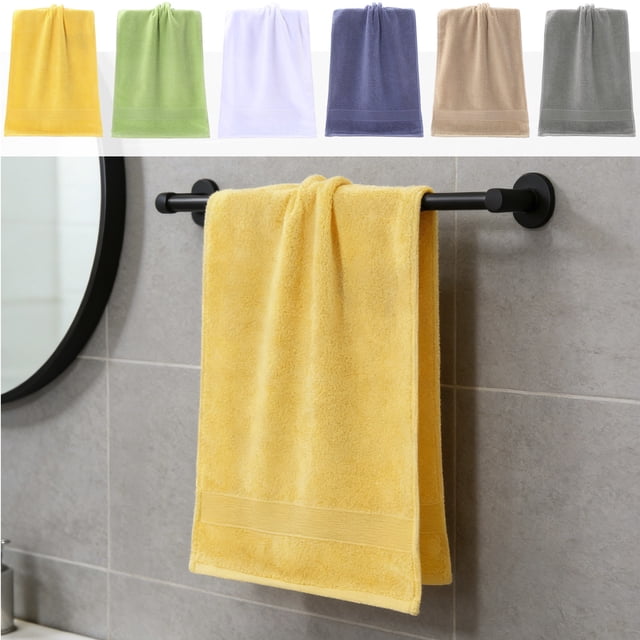 Toalla De Algodón Toalla azul extragrande de 34 x 74 cm, súper suave y absorbente, de secado rápido (1 unidad) JASKFLY