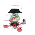 thumbnail image 3 of Bird Feeder with Camera​ Colorful Glass Container Stainless Steel Handle Rain Guard Flower Shape Feeding Ports Warm Light Decor for Garden Security, 3 of 9