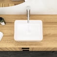 thumbnail image 6 of 16x12x5 Inch White Rectangular Ceramic Bathroom Sink US Standard Drain Opening Suitable for Outdoor Bathroom, 6 of 7