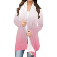 thumbnail image 2 of DDAPJ pyju Lightweight Cardigans for Women 2023 Fashion,Open Front Long Sleeve Drape Cardigan Gradient Print Casual Kimono Flowy Hem Holiday Coats Fall Winter Mid-Length Thin Jacket, 2 of 6
