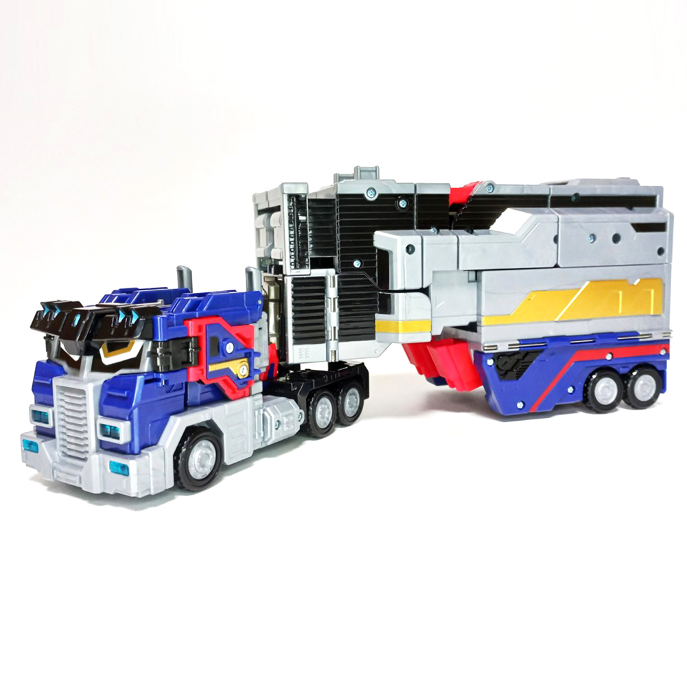 Metal Cardbot HeavyIron 2-Mode  Robot  Trailer Truck Vehicle Mode 30x11.5x35cm[Parallel imports]